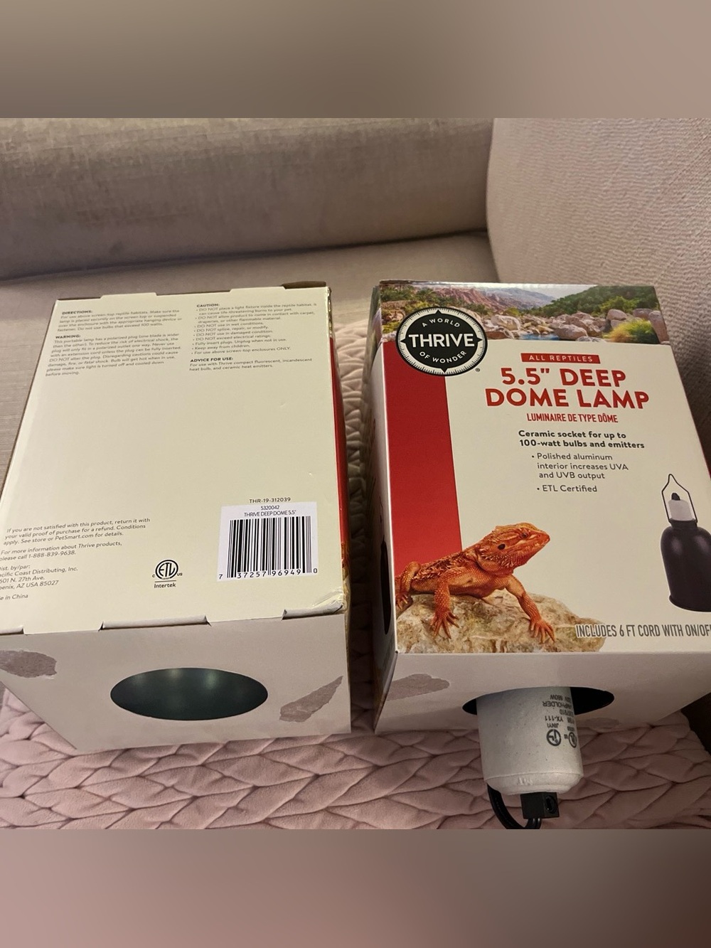 PACK OF TWO THRIVE REPTILE DOME LAMP 5.5” DEEP DOME